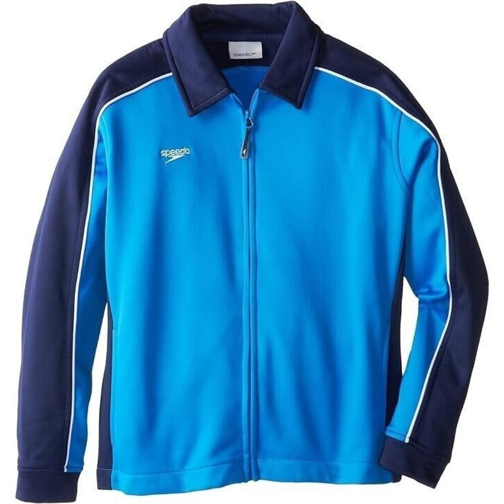 Speedo Youth Streamline Warm Up Jacket Speedo Vibrant Navy/Blue Size Small New
